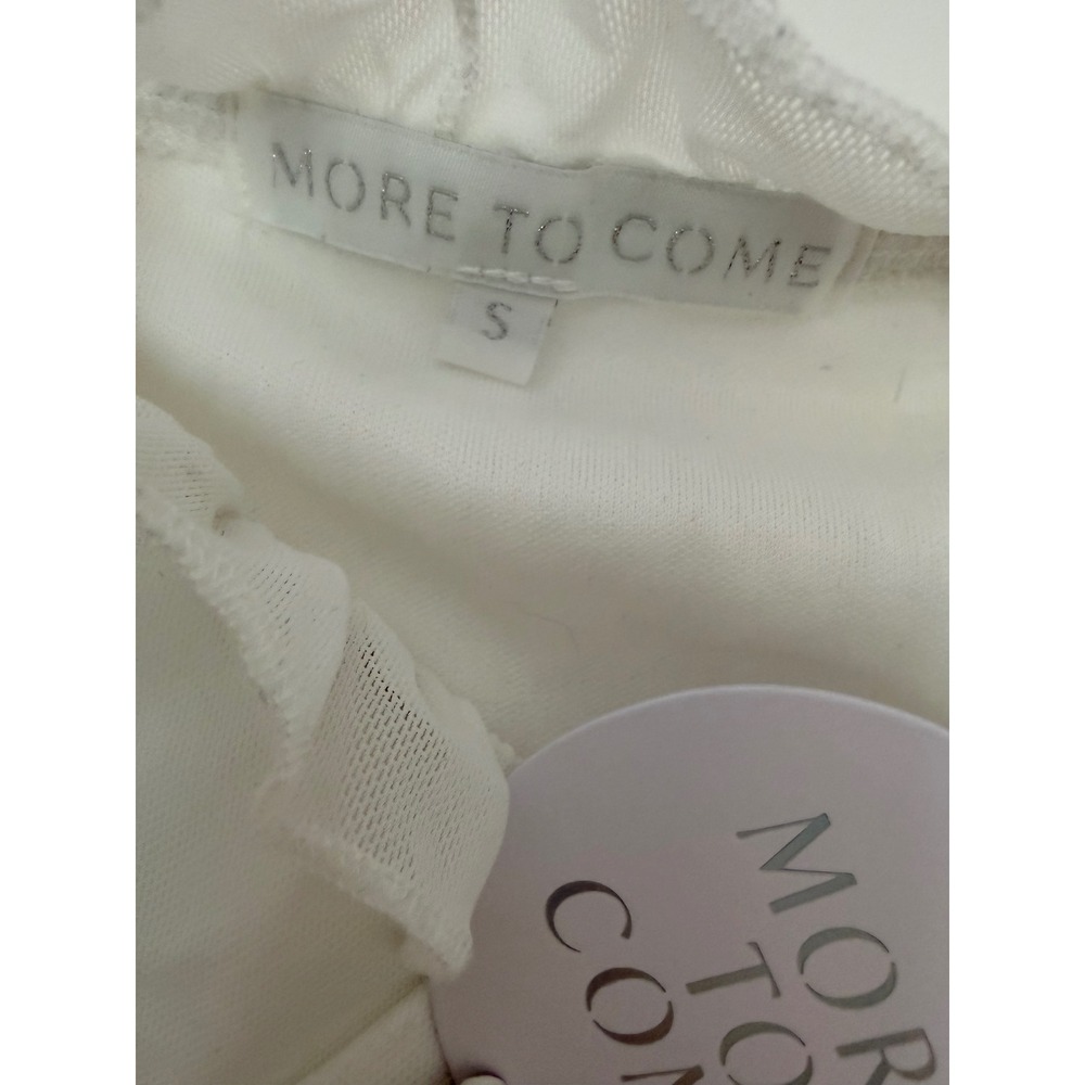 More To Come Samantha Off The Shoulder Ruched Mini Dress White Size Small NWT - Picture 3 of 3